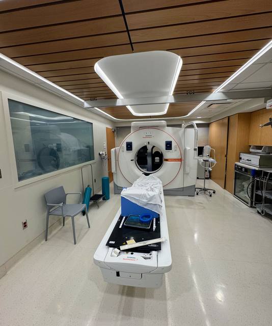 CT scanner in the radiation simulation room